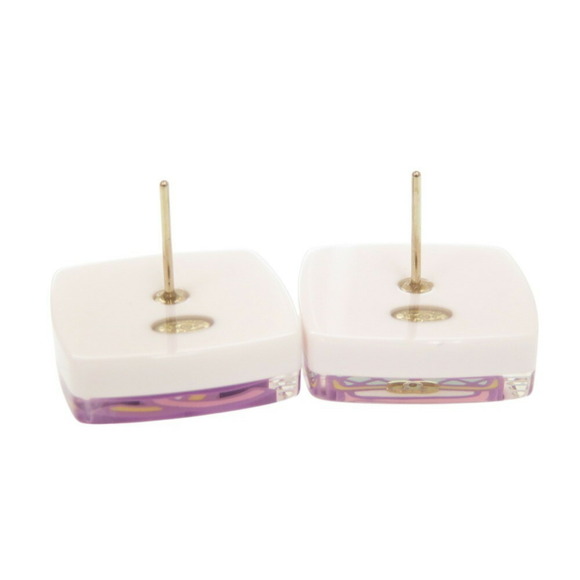 CHANEL Pink Logo Earrings